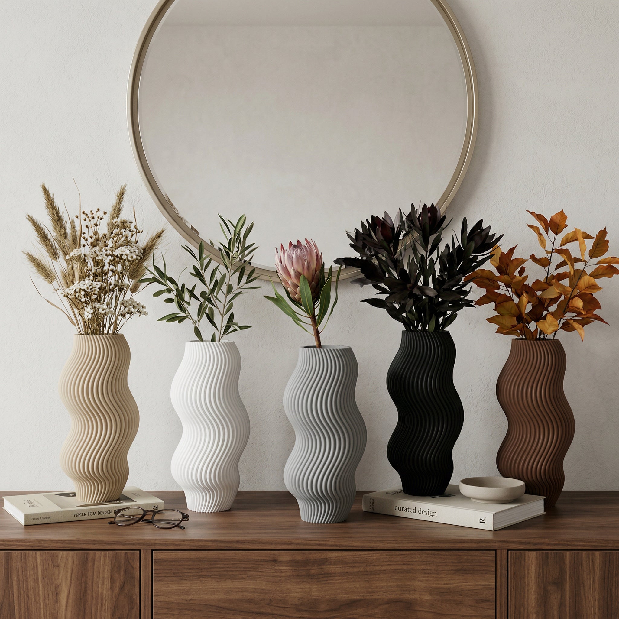 Vaso Aura Sinuosa Vertical Branco — foto 2