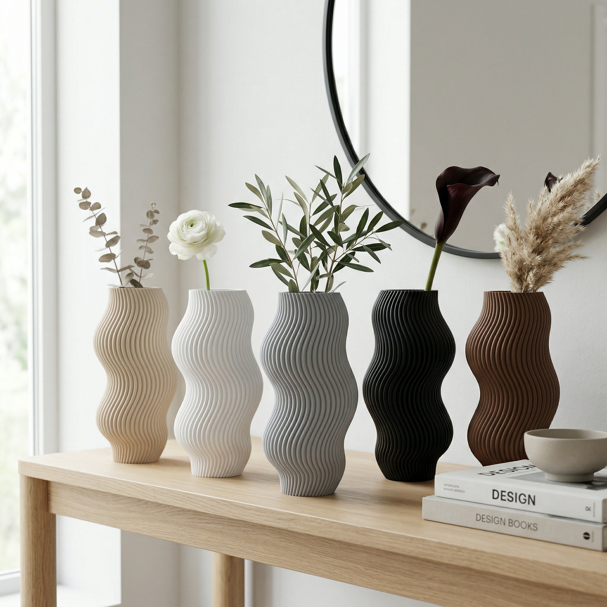 Vaso Aura Sinuosa Vertical Branco — foto 3