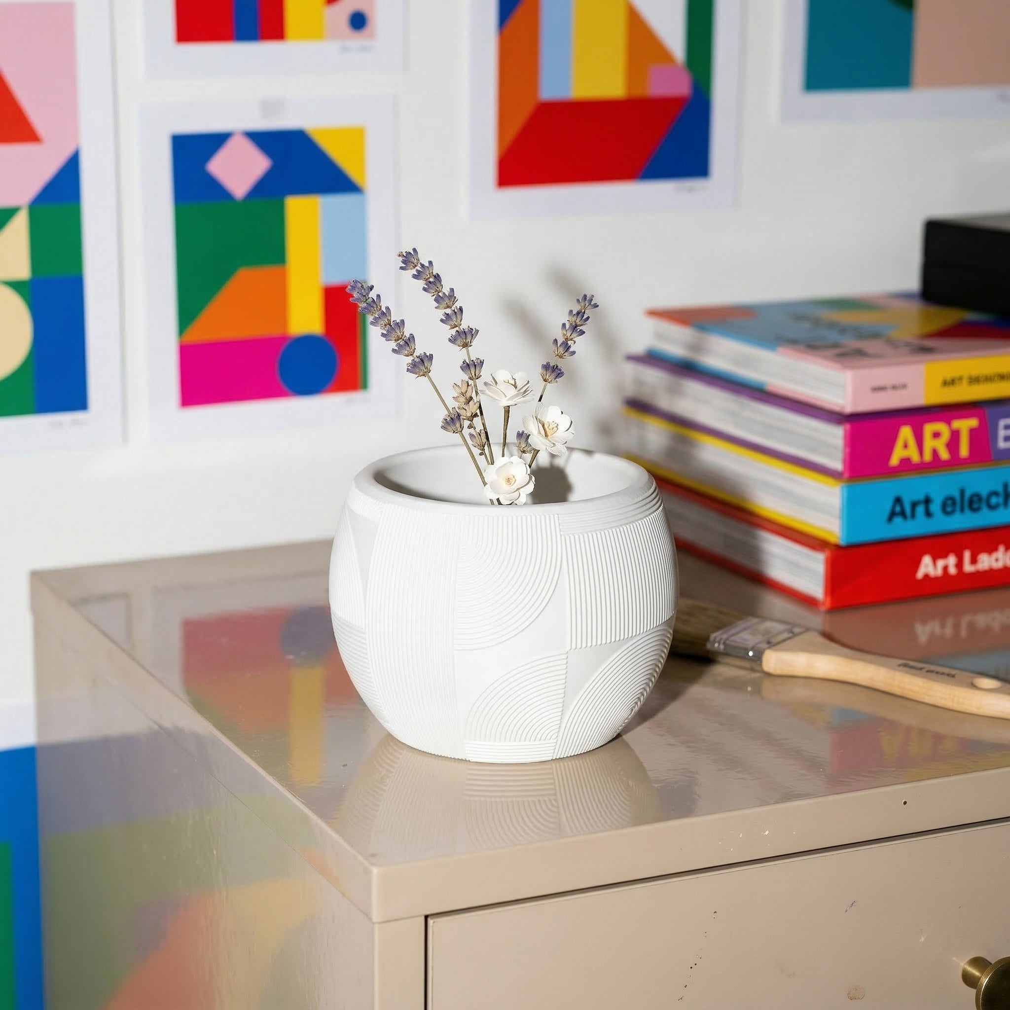 Vaso Muhen - Refined Texture - 78.4mm Branco — foto 2