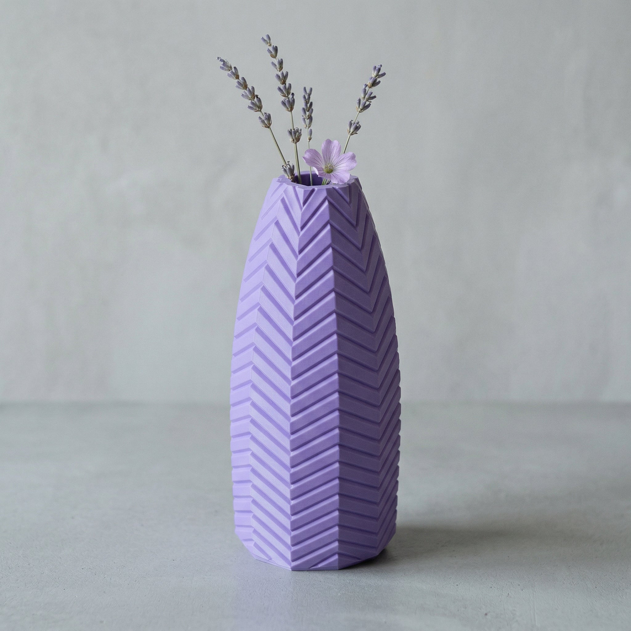 Vaso Cadência Vertical Escultural Roxo — foto 13
