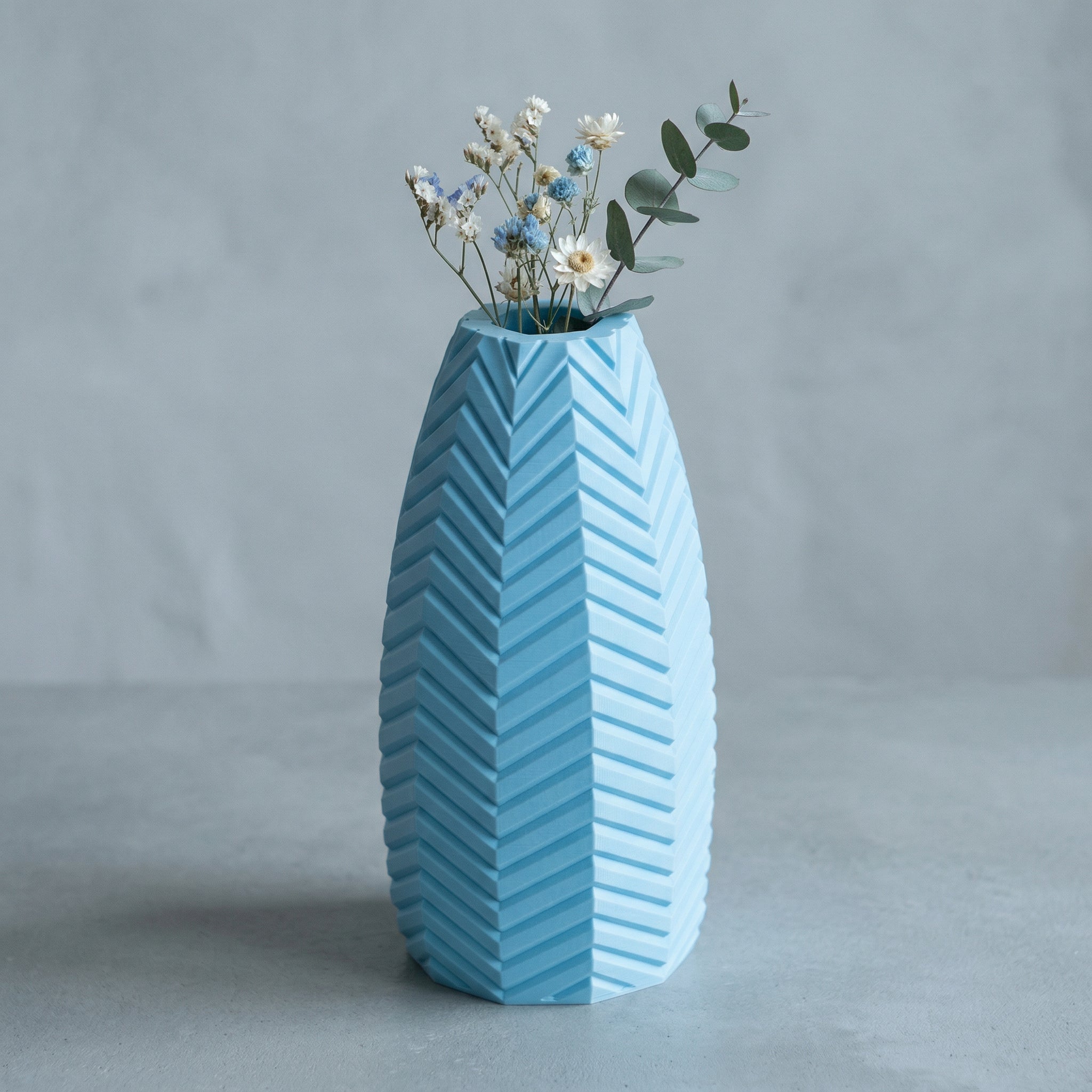 Vaso Cadência Vertical Escultural Azul — foto 11