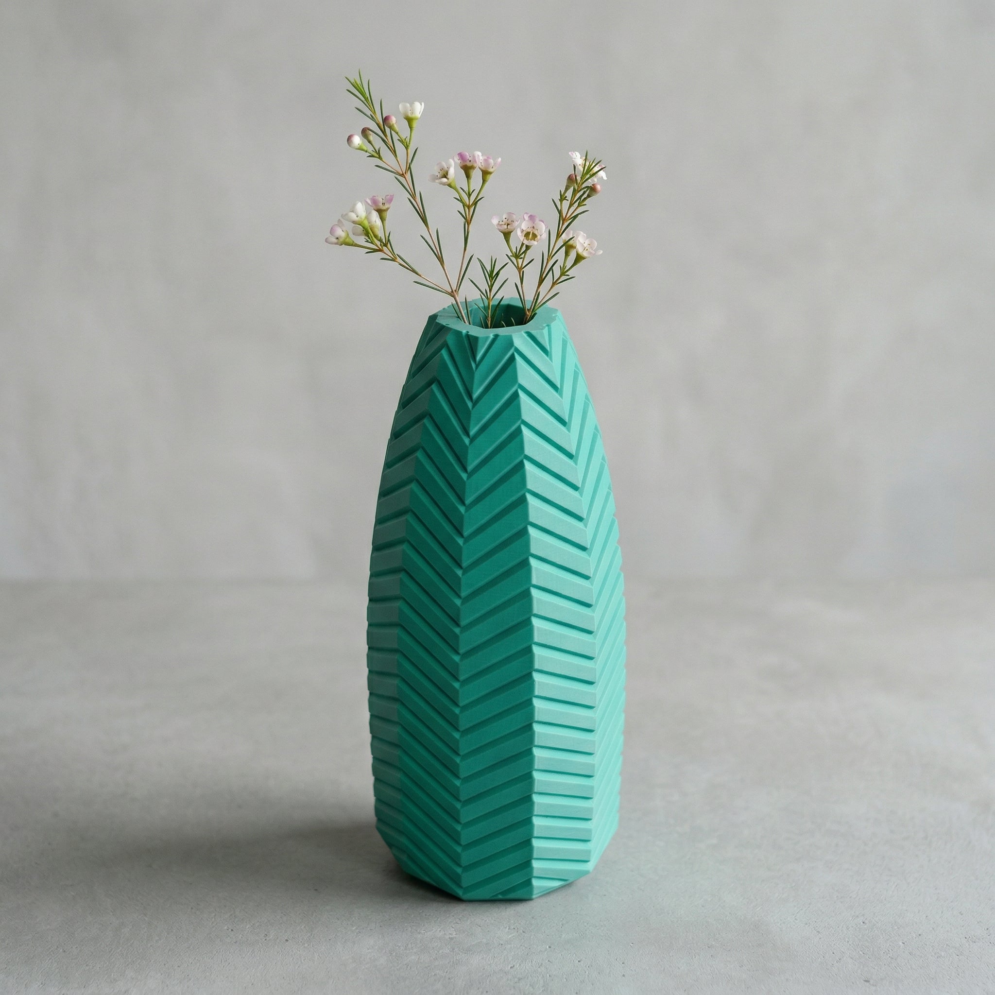 Vaso Cadência Vertical Escultural Verde — foto 9
