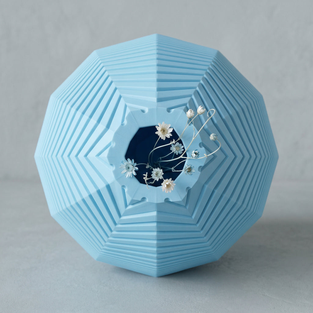 Vaso Cadência Vertical Escultural Azul — foto 12