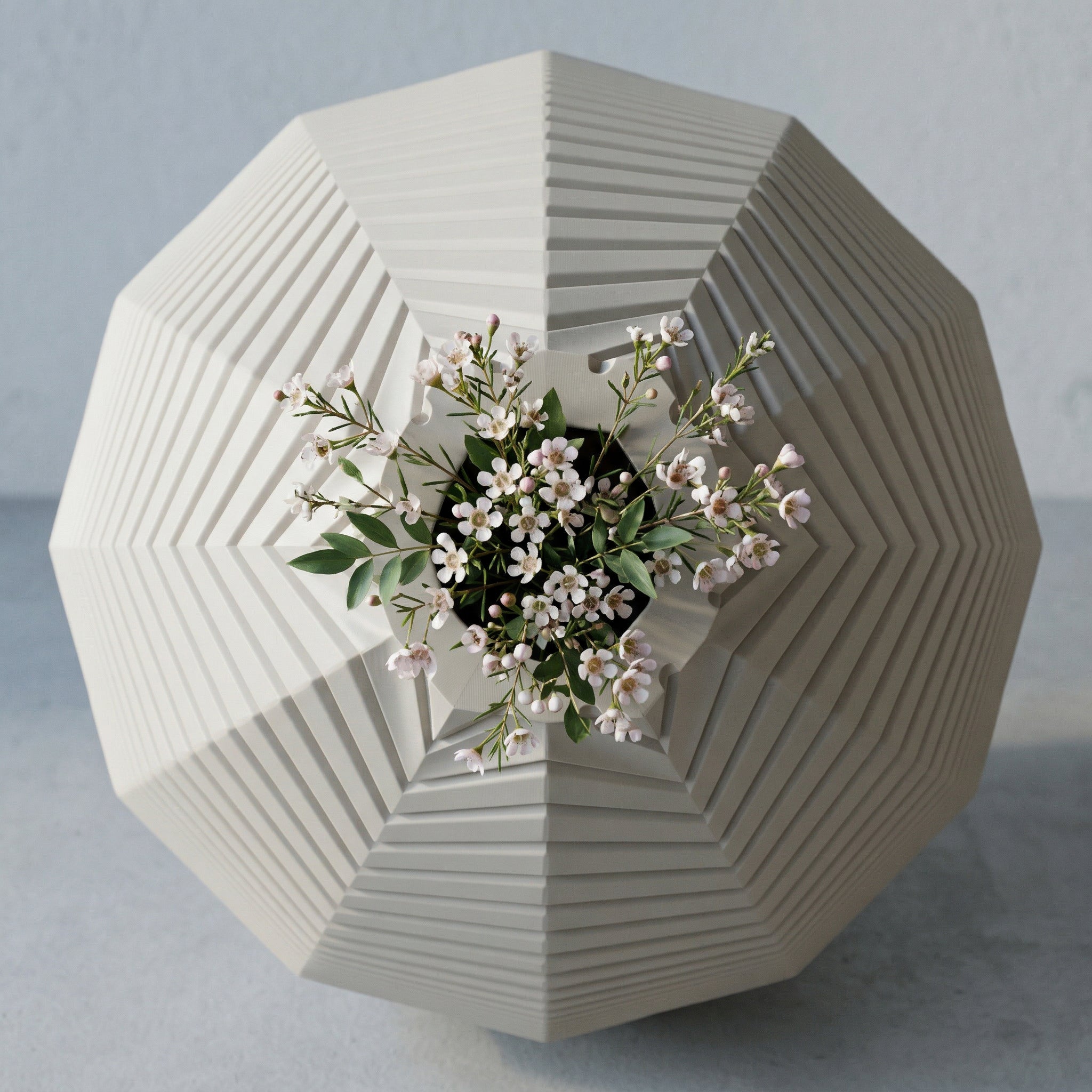 Vaso Cadência Vertical Escultural Branco — foto 2
