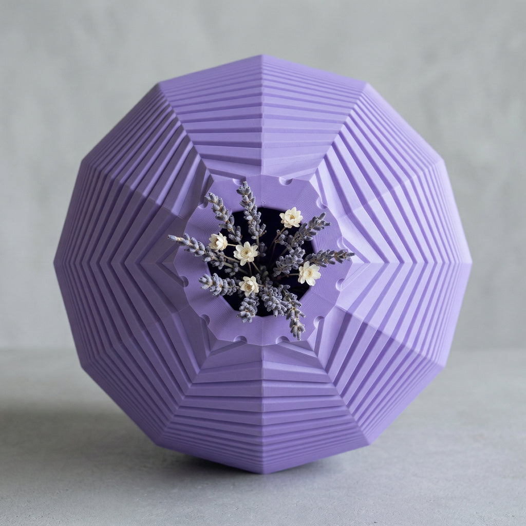 Vaso Cadência Vertical Escultural Roxo — foto 14
