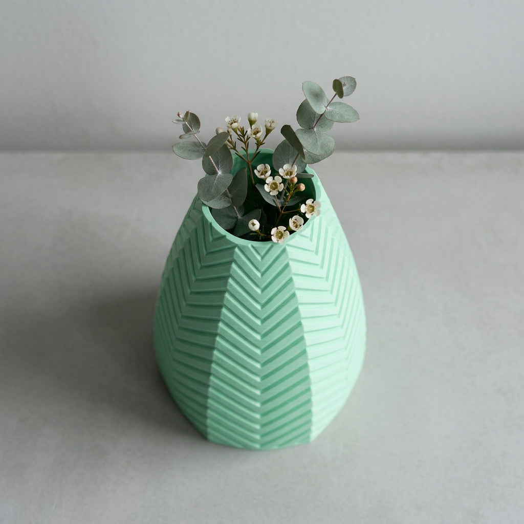 Vaso Cadência Vertical Escultural Verde — foto 8