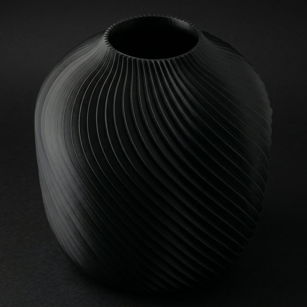 Vaso Voluta Design Curvo Preto — foto 51