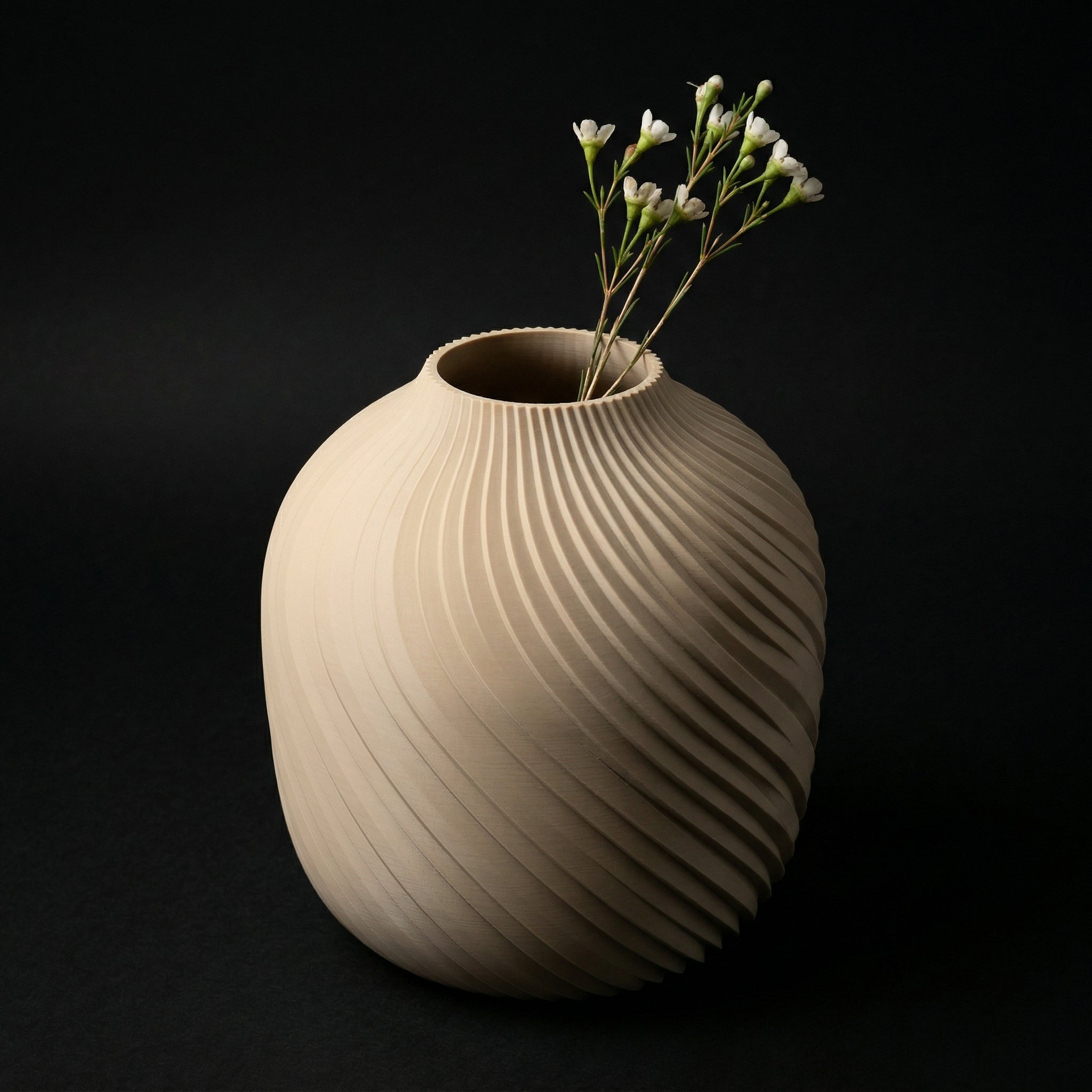 Vaso Voluta Design Curvo Branco — foto 8