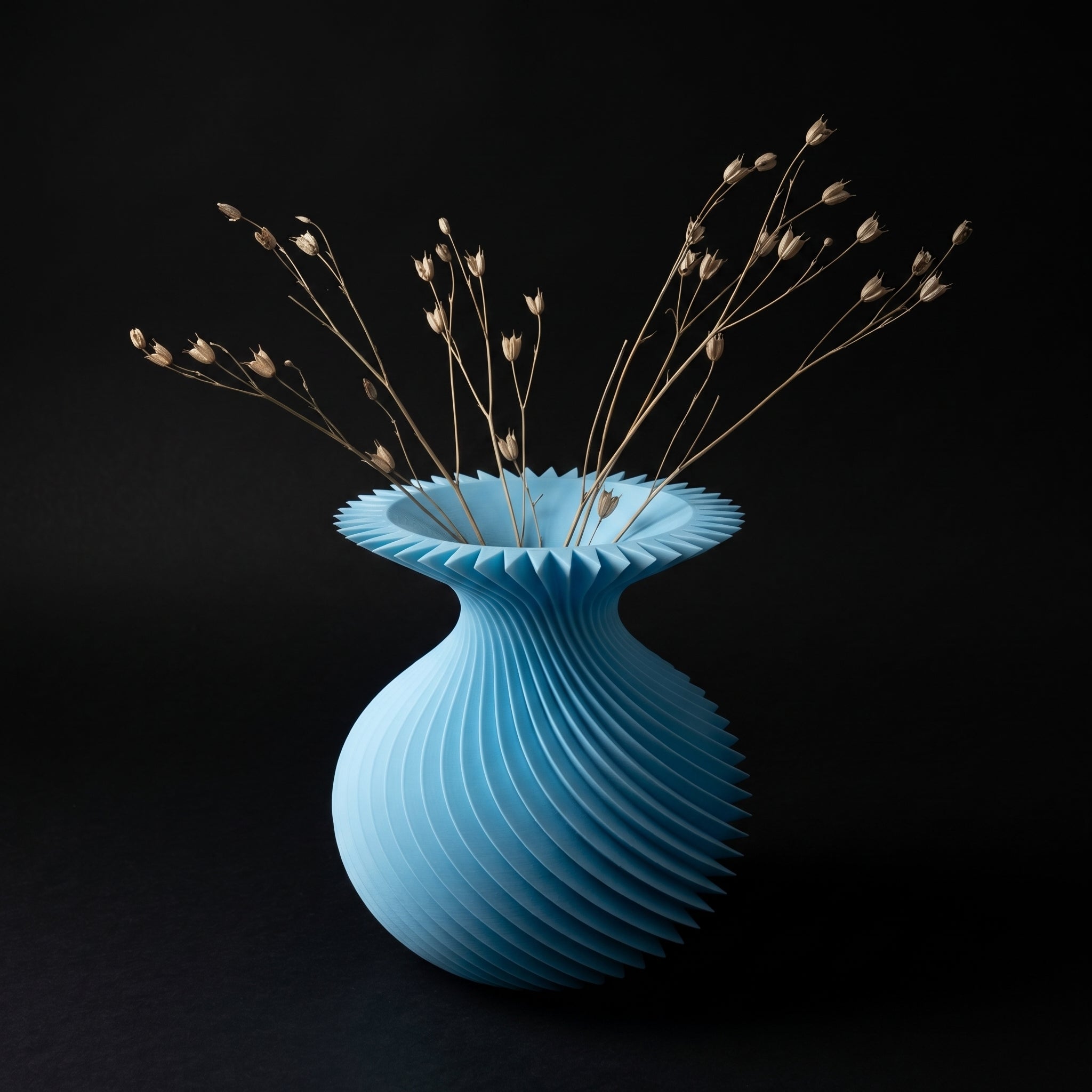 Vaso Kallarhals - Sculptural Presence - 180mm Azul — foto 3