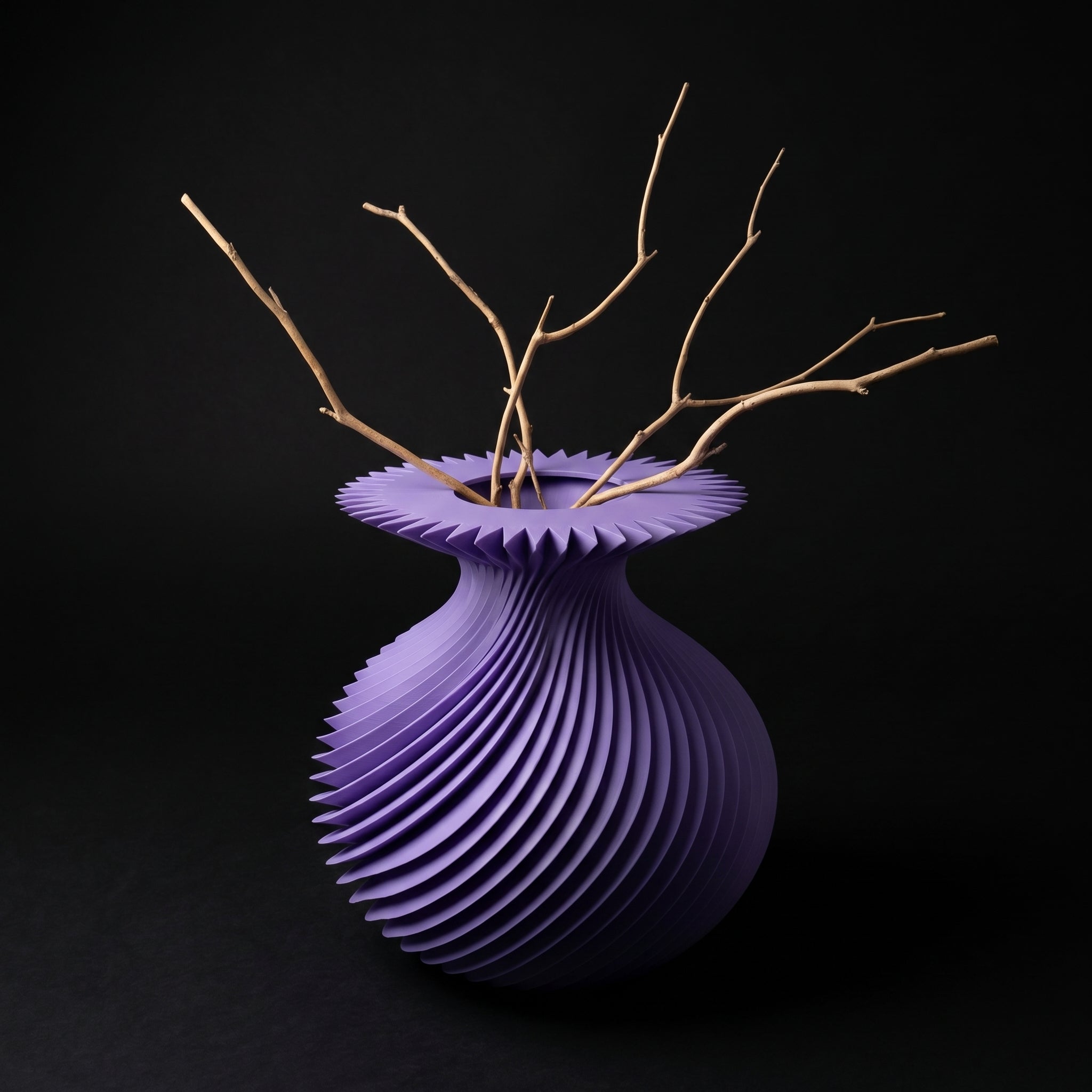 Vaso Kallarhals - Sculptural Presence - 180mm Roxo — foto 1