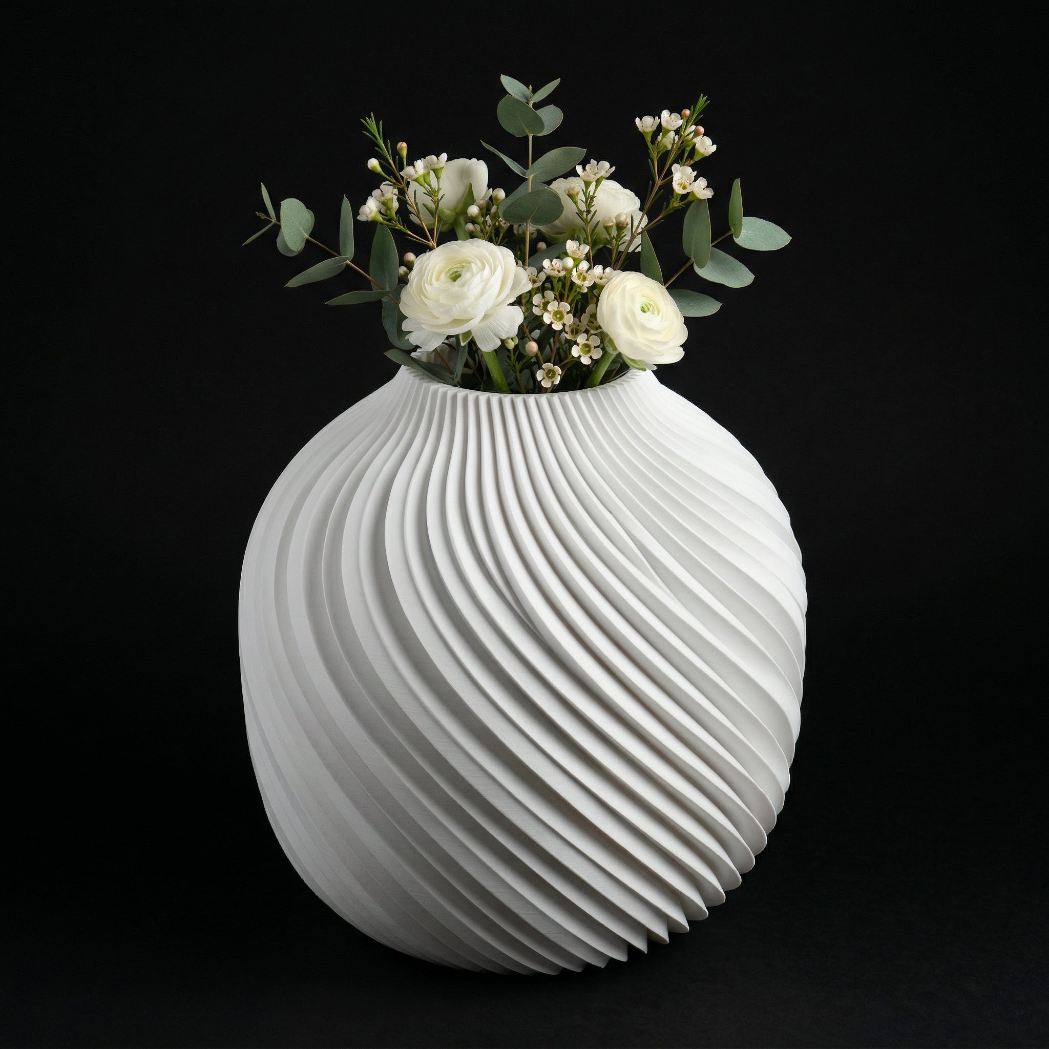 Vaso Voluta Design Curvo Branco — foto 12