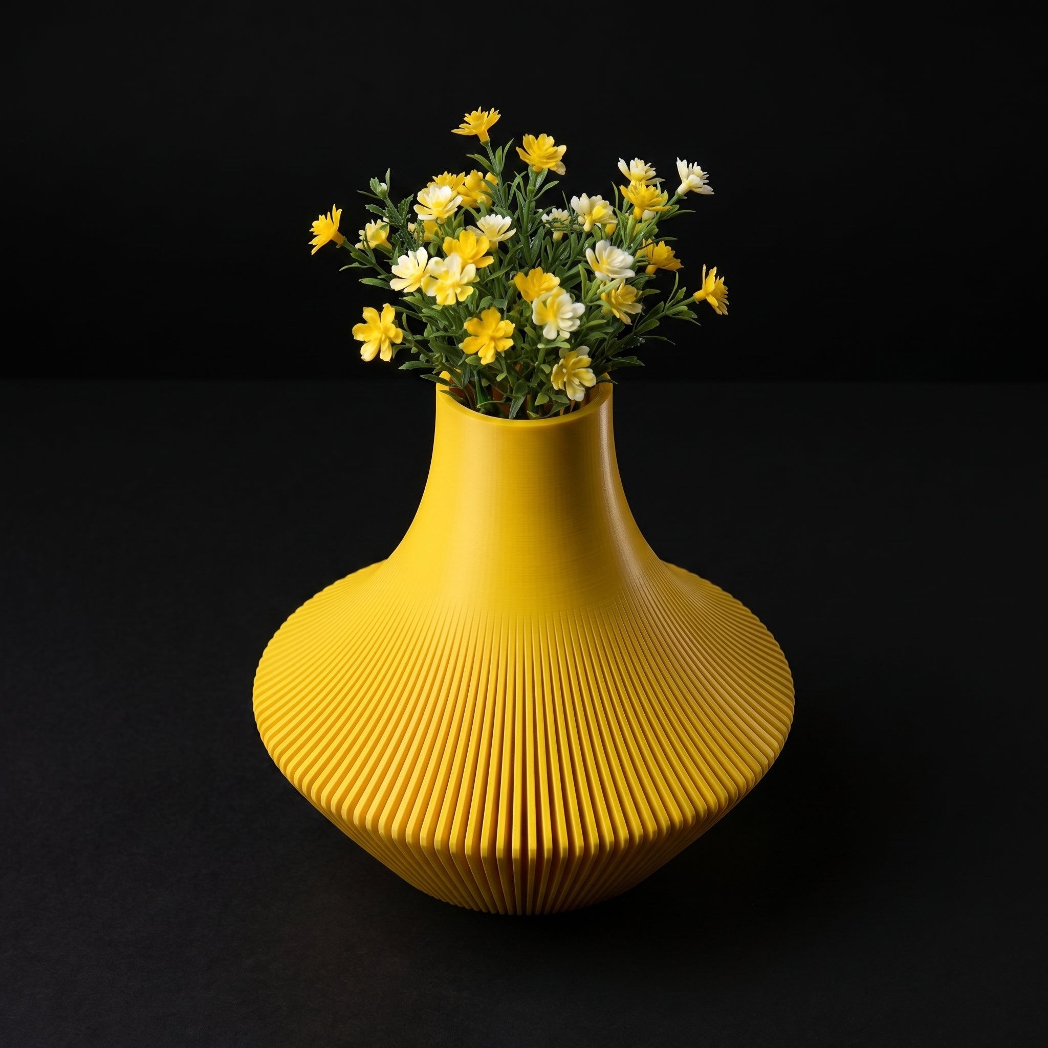 Vaso Muhen - Textured Finish - 180mm Amarelo — foto 4