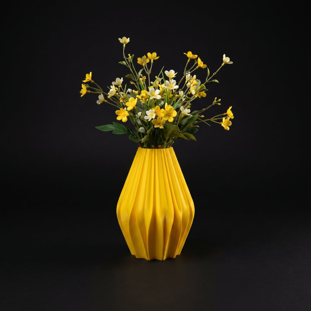 Vaso Gadvis - Contemporary Lines - 150mm Amarelo — foto 1
