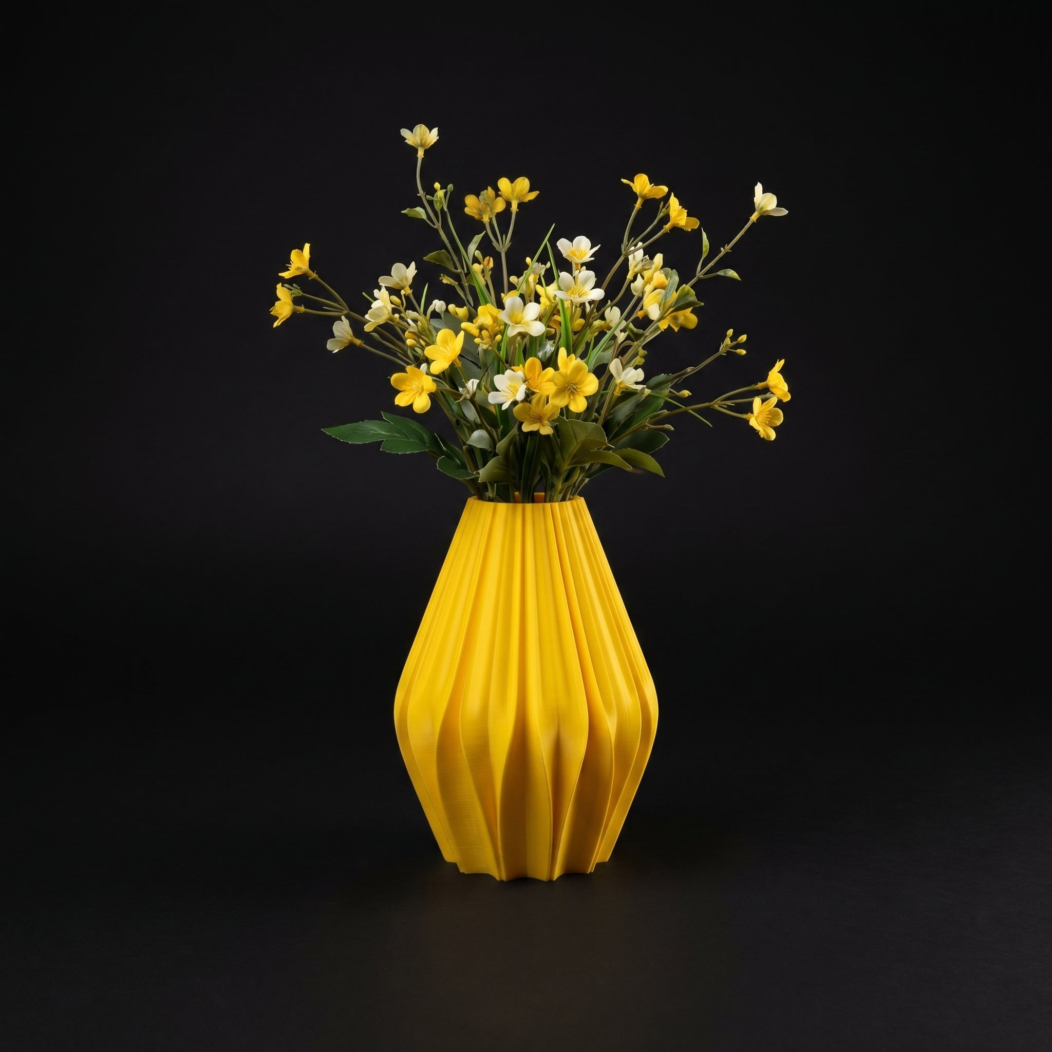 Vaso Gadvis - Contemporary Lines - 150mm Amarelo — foto 1