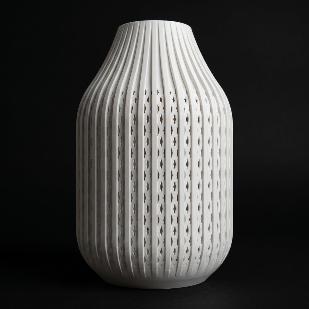 Vaso Karaf - Sculptural Presence - 160mm Branco — foto 12
