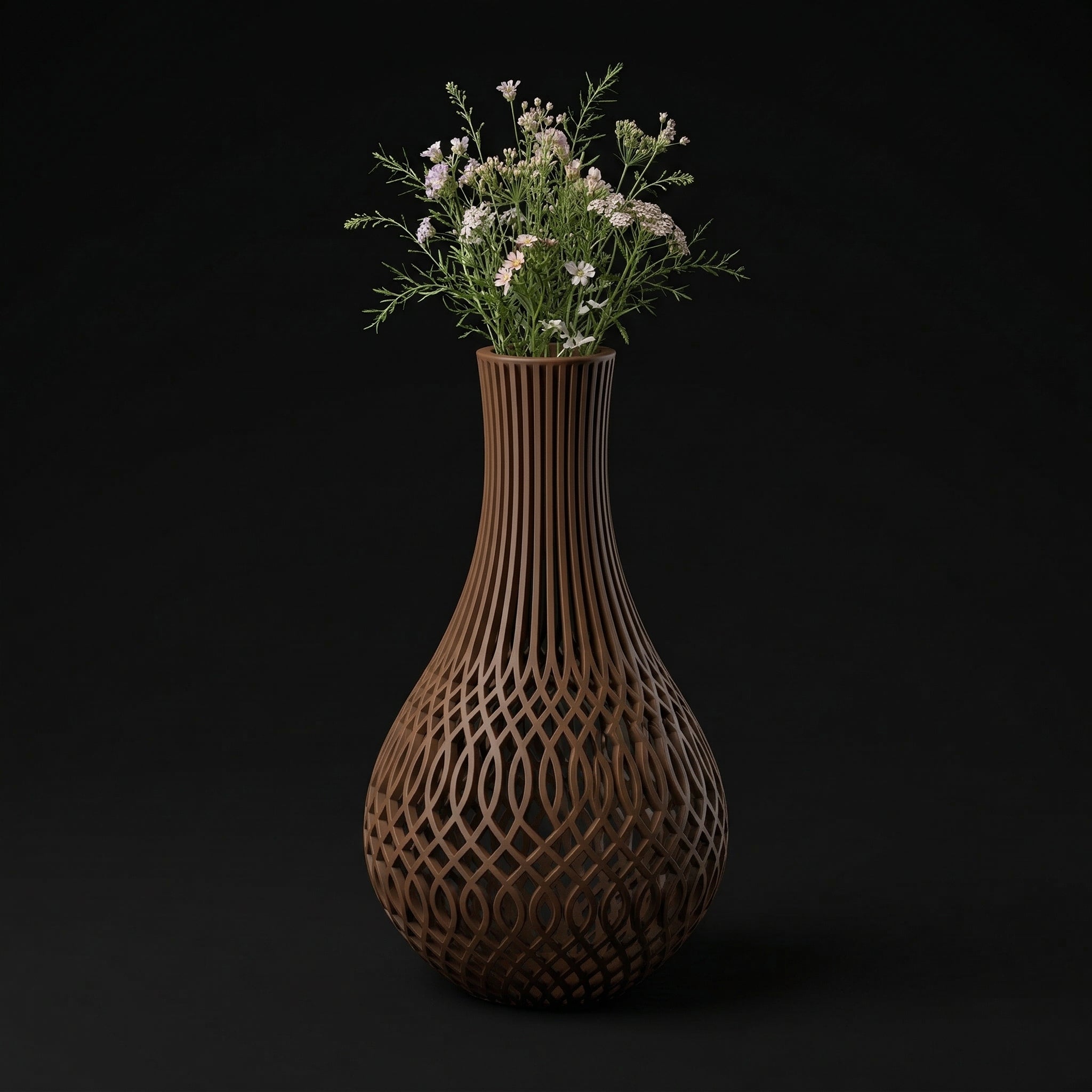 Vaso Solvyr - Modern Minimal - 220mm Marrom — foto 1