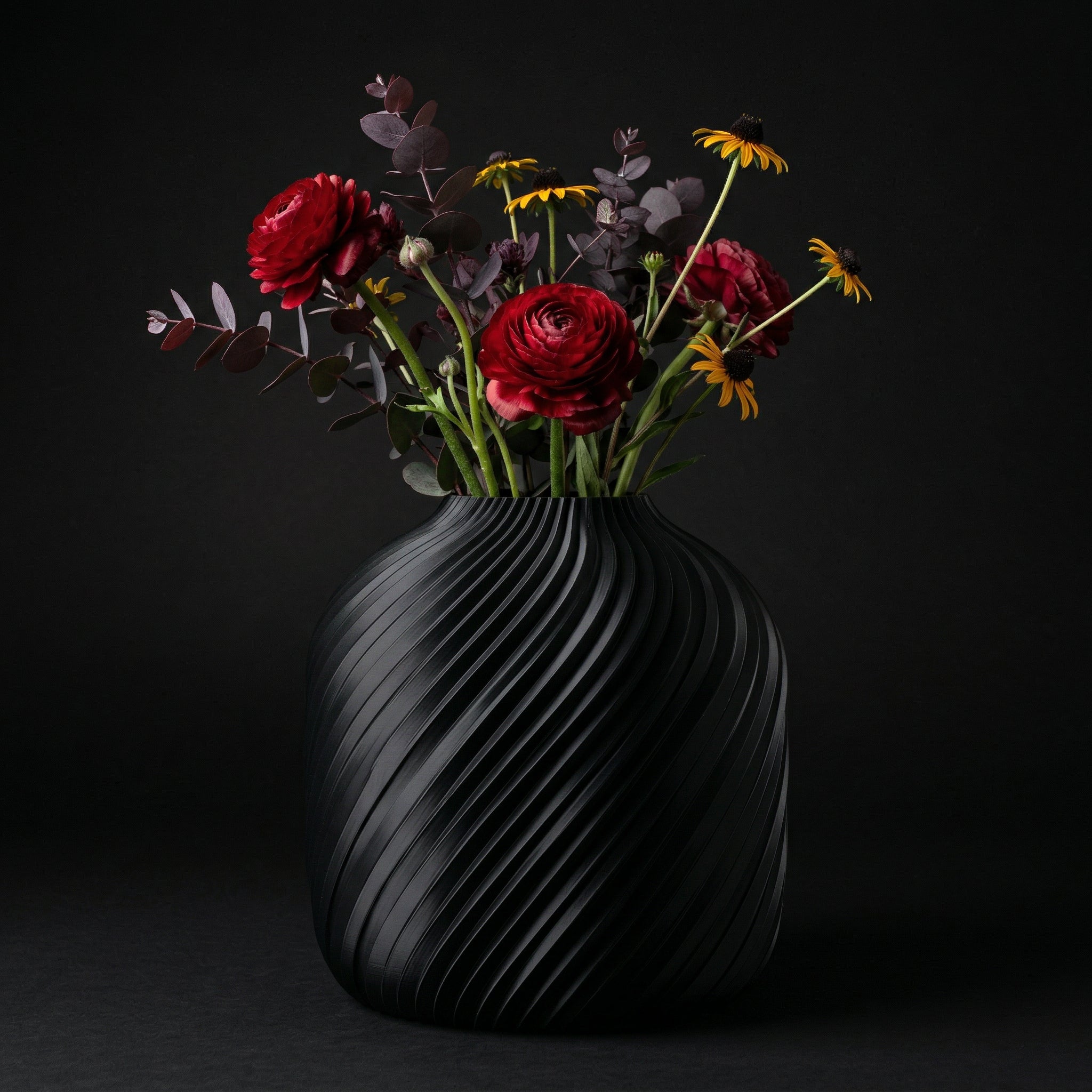 Vaso Voluta Design Curvo Preto — foto 49