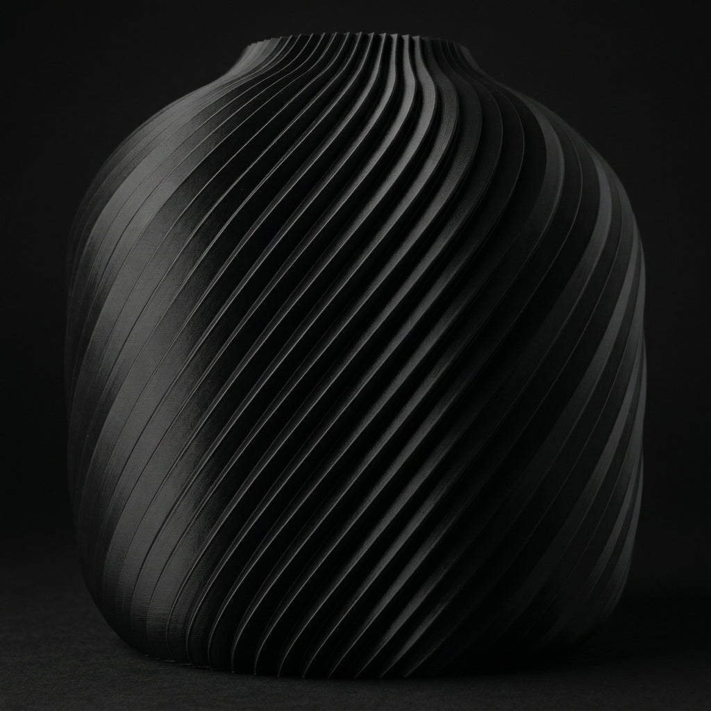 Vaso Voluta Design Curvo Preto — foto 52