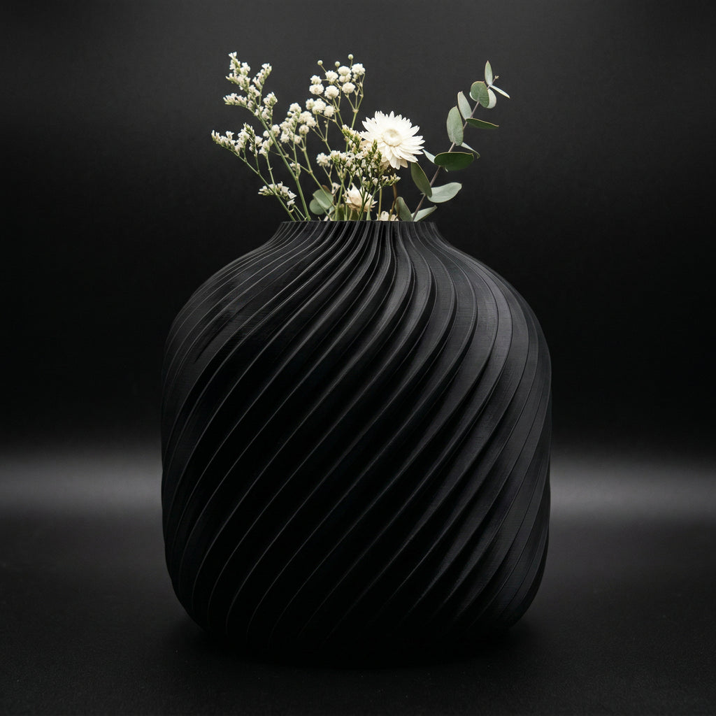 Vaso Voluta Design Curvo Preto — foto 45