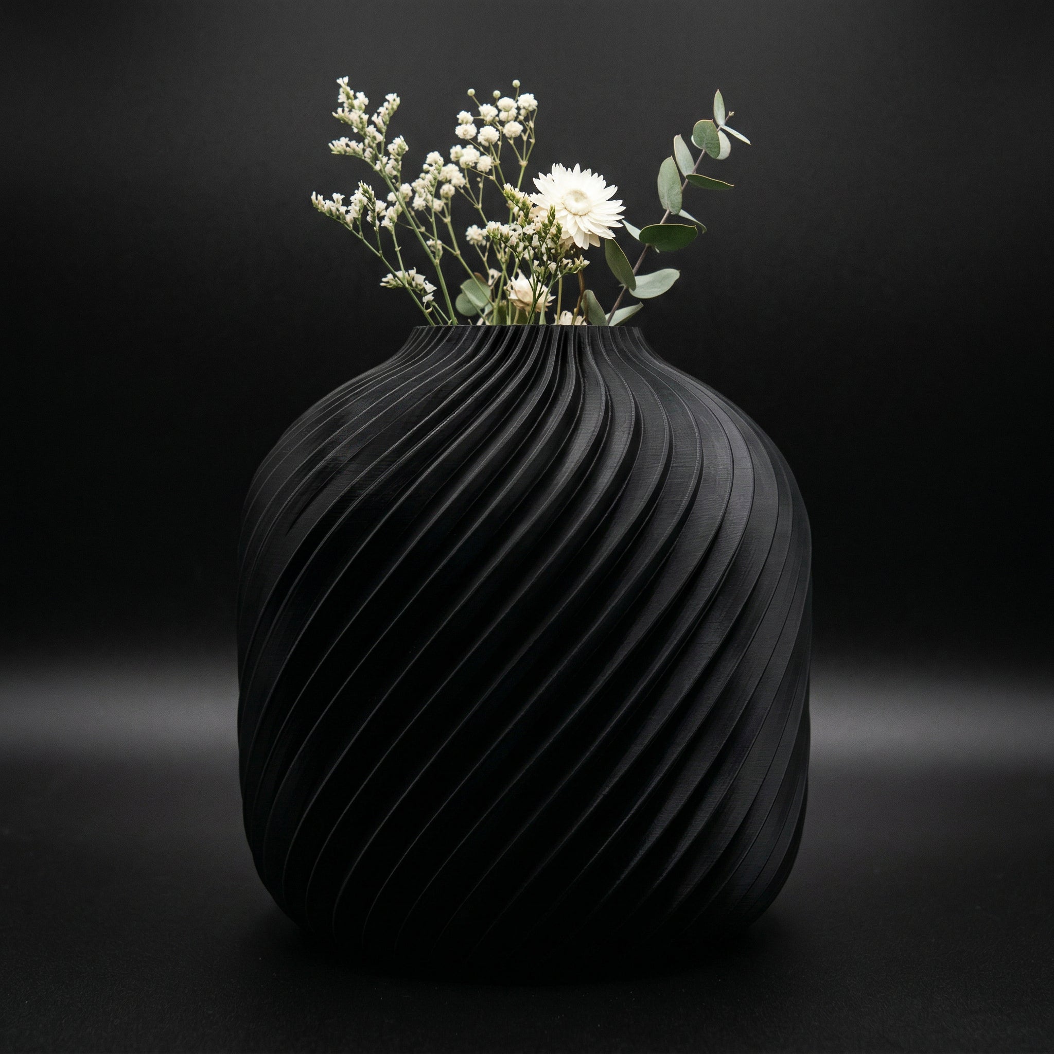 Vaso Voluta Design Curvo Preto — foto 45