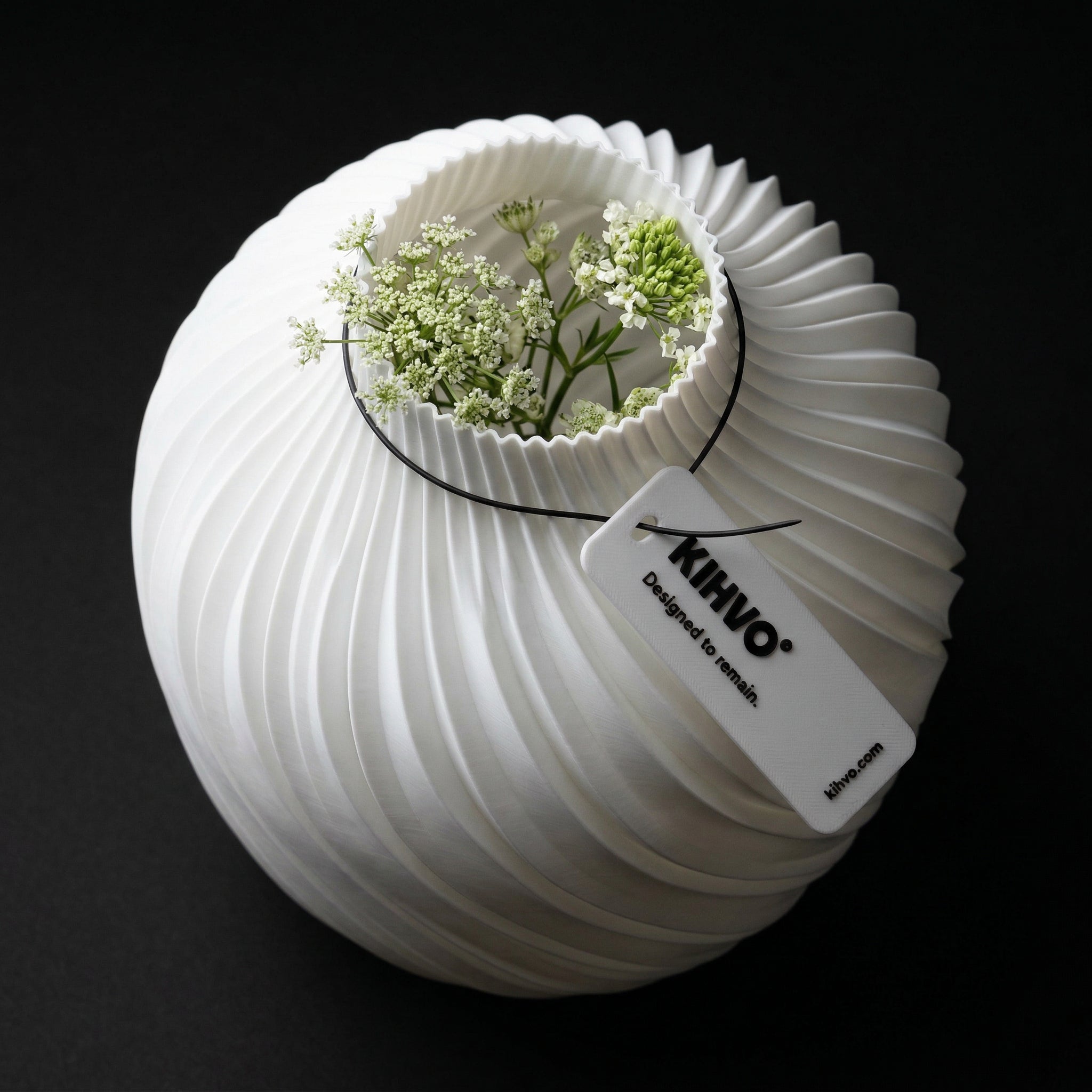 Vaso Voluta Design Curvo Branco — foto 26