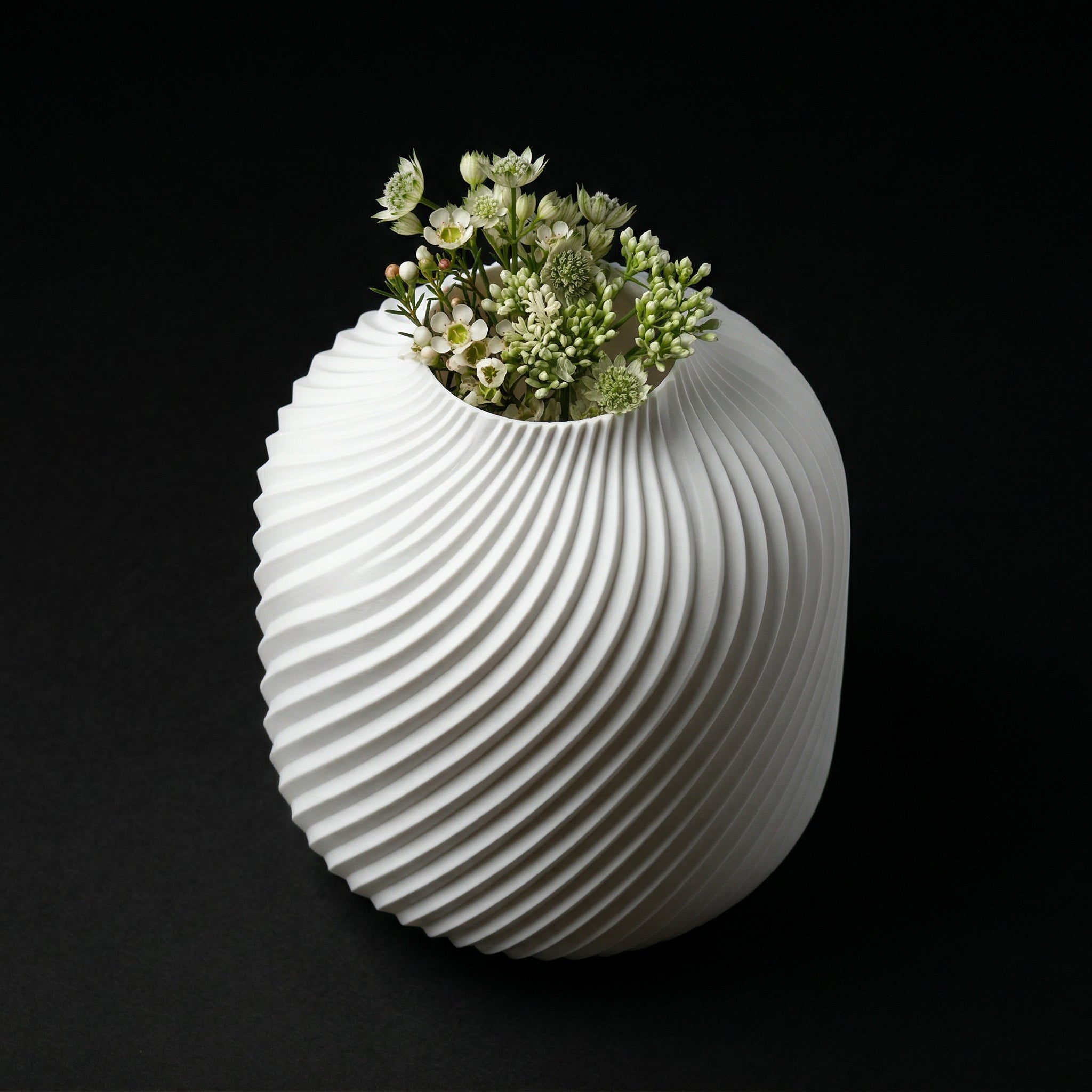 Vaso Voluta Design Curvo Branco — foto 20