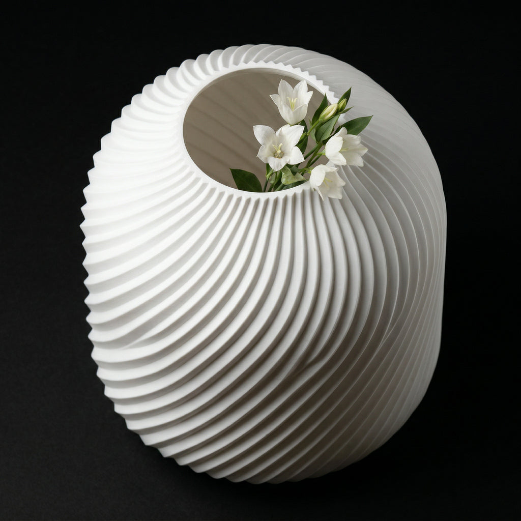 Vaso Voluta Design Curvo Branco — foto 18