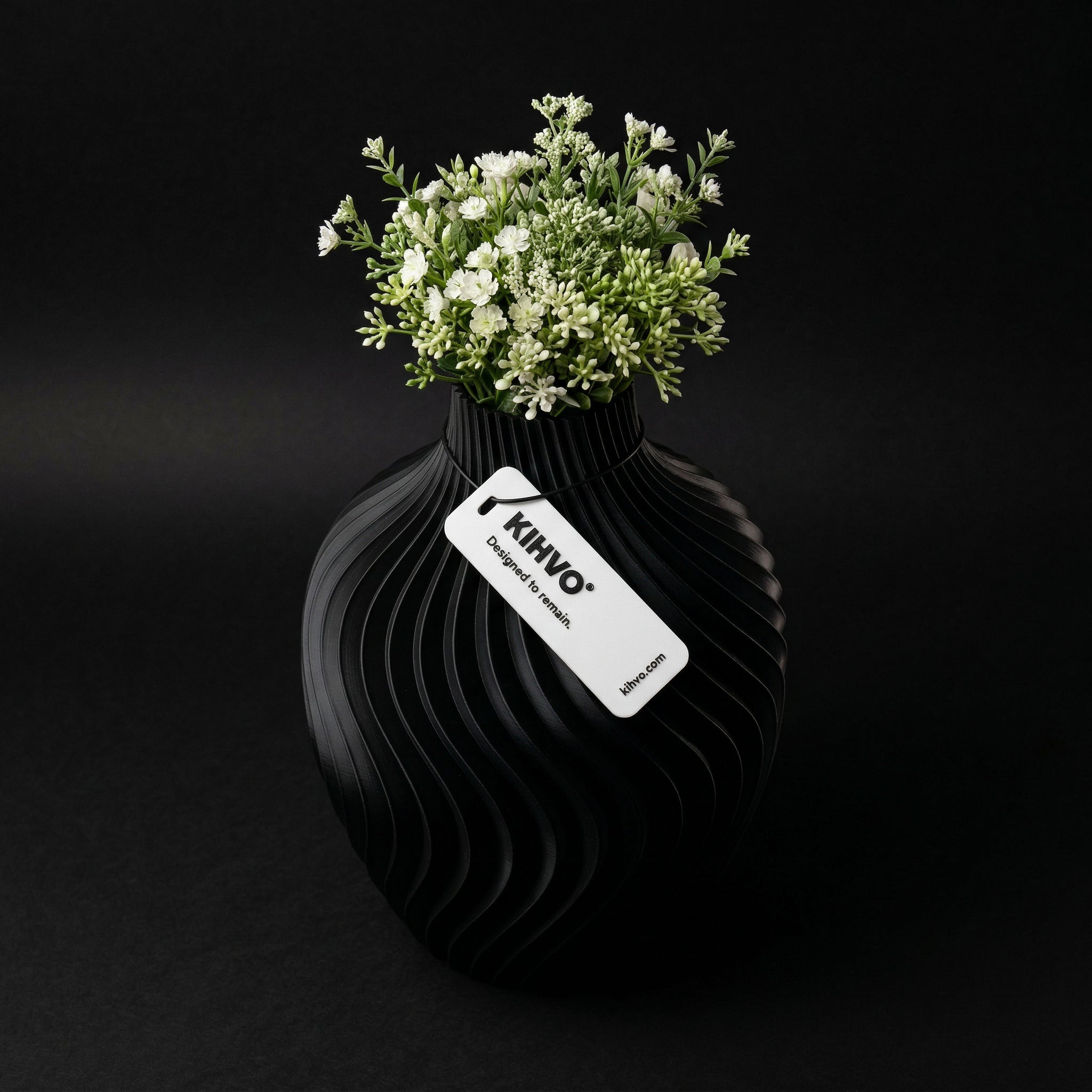 Vaso Voluta Design Curvo Preto — foto 55