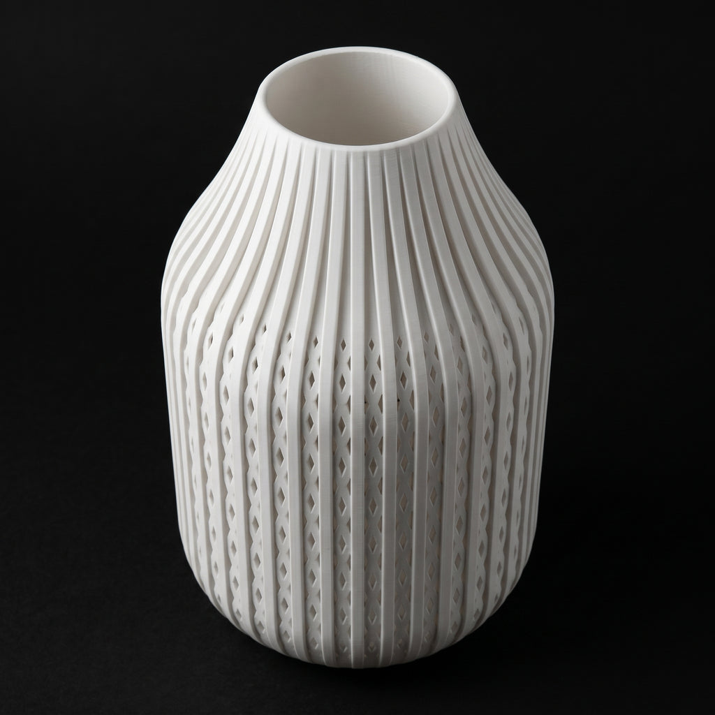 Vaso Karaf - Sculptural Presence - 160mm Branco — foto 11