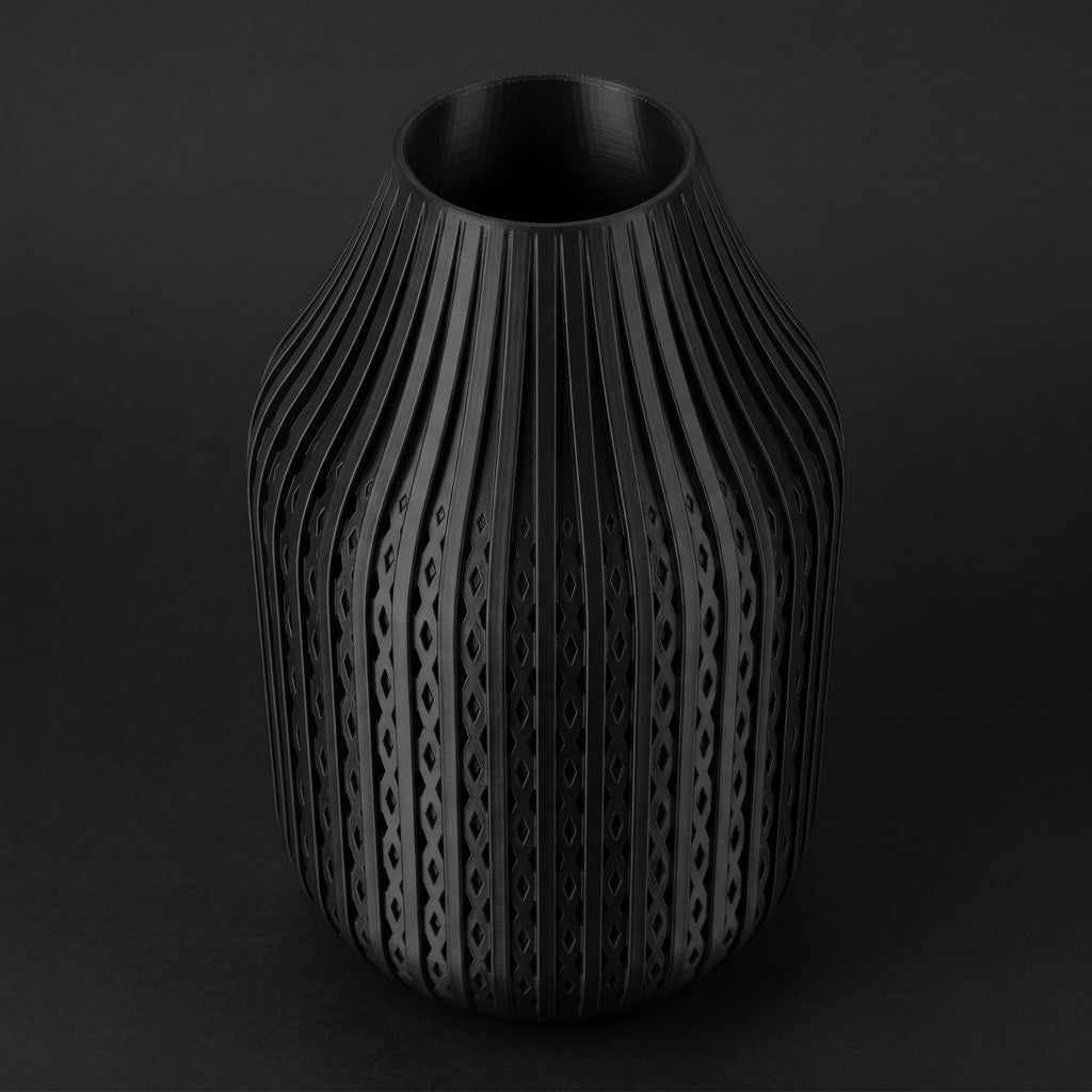 Vaso Karaf - Sculptural Presence - 200mm Preto — foto 21