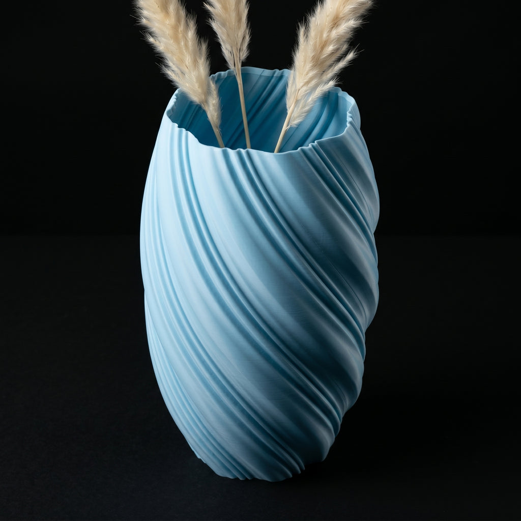 Vaso Ethereal - Sculpted Form - 248.8mm Azul — foto 3