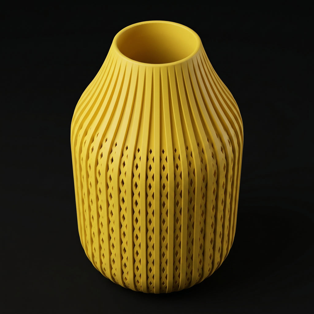 Vaso Karaf - Sculptural Presence - 160mm Amarelo — foto 15