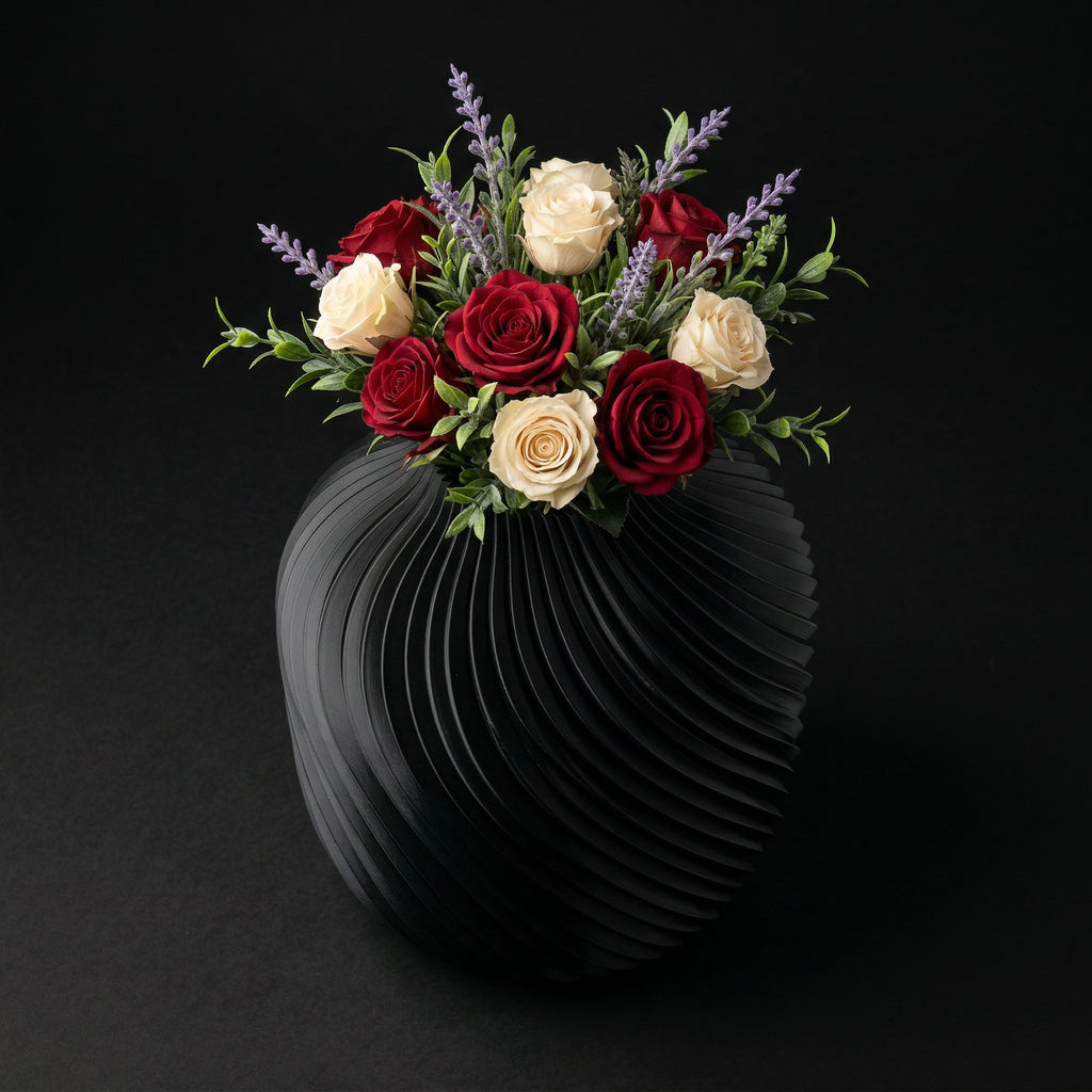 Vaso Voluta Design Curvo Preto — foto 44