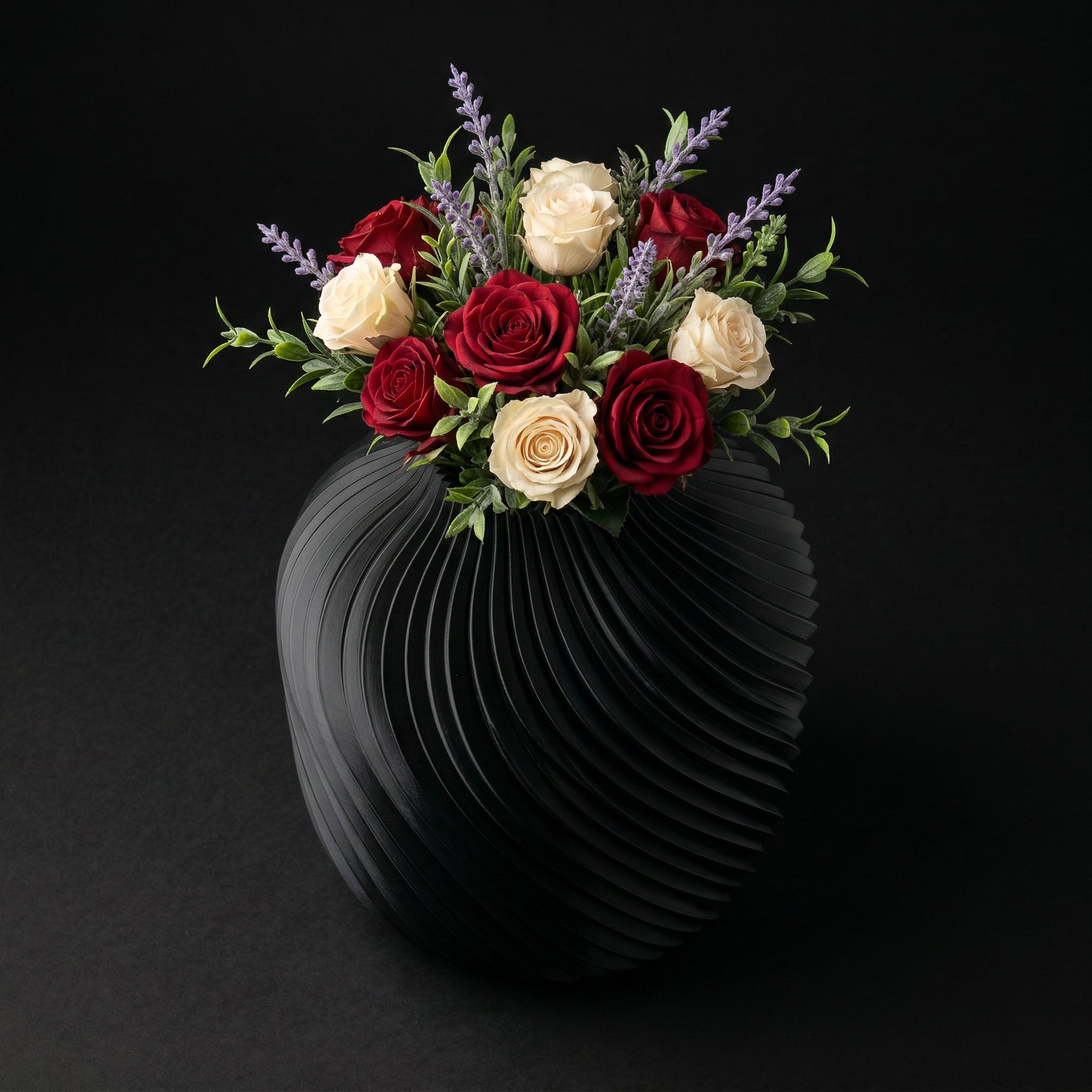 Vaso Voluta Design Curvo Preto — foto 44