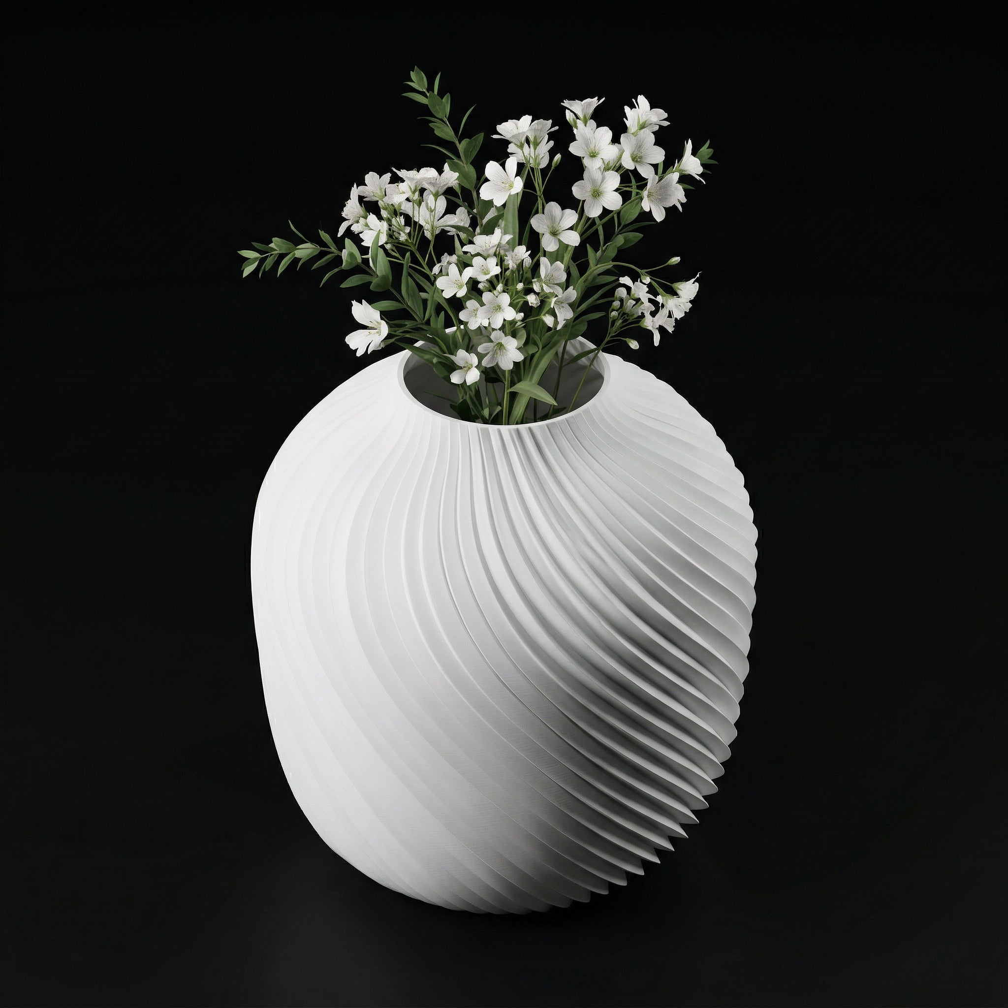 Vaso Voluta Design Curvo Branco — foto 19