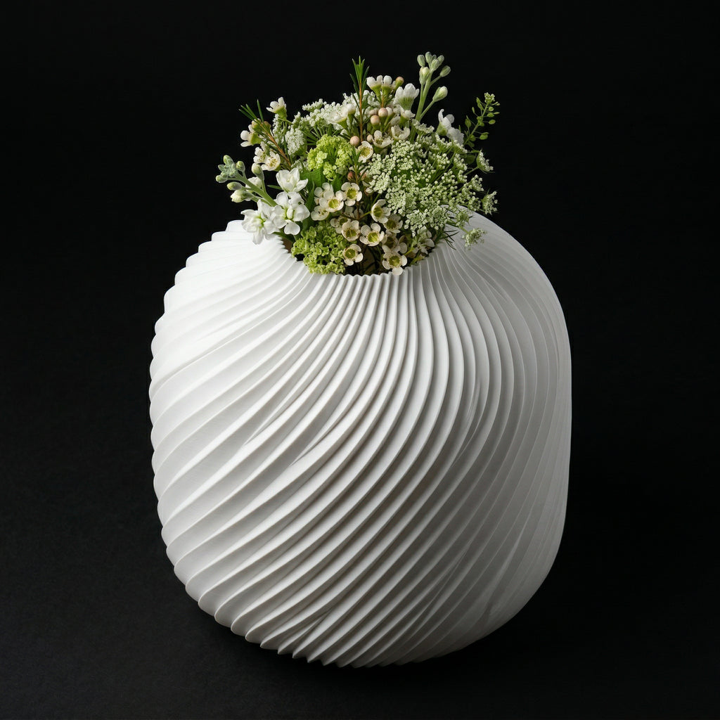 Vaso Voluta Design Curvo Branco — foto 17