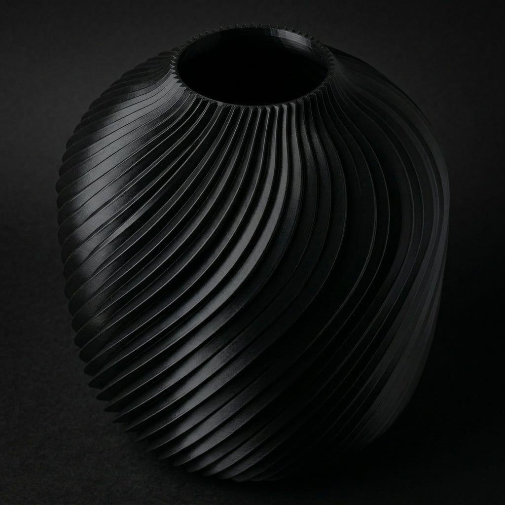 Vaso Voluta Design Curvo Preto — foto 50