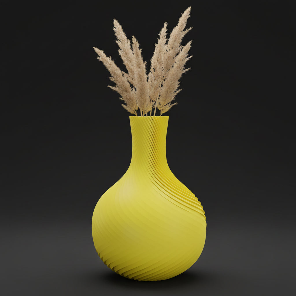 Vaso Raffelbjork - Sculptural Presence - 200mm Amarelo — foto 2