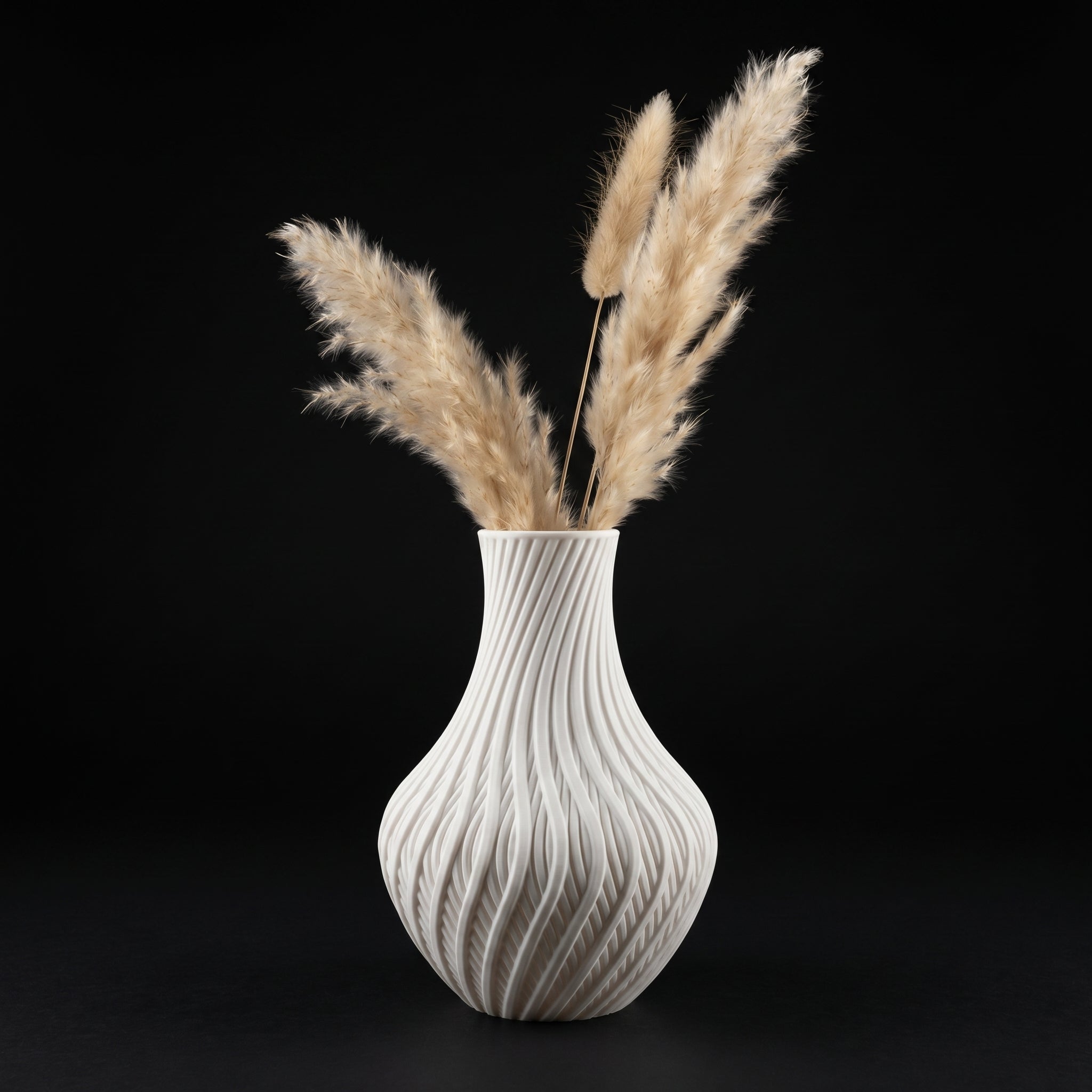 Vaso Vortex - Twisted Elegance - 180mm Branco — foto 3