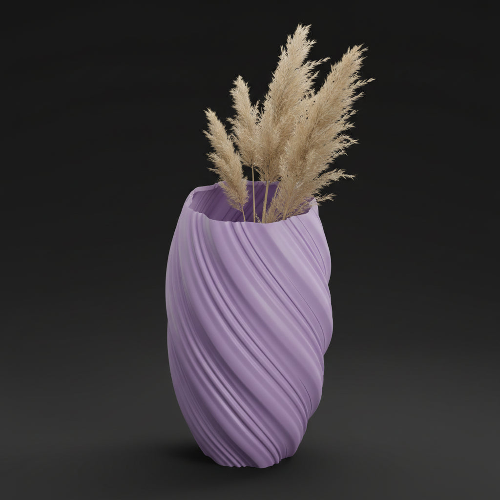 Vaso Ethereal - Sculpted Form - 179.7mm Roxo — foto 2