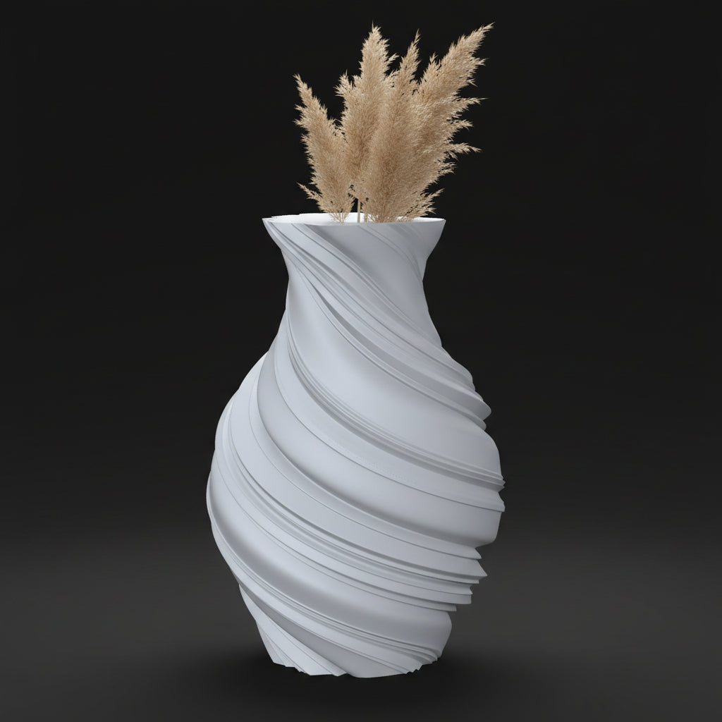 Vaso Lyrica - Sculpted Elegance - 230mm Branco — foto 11