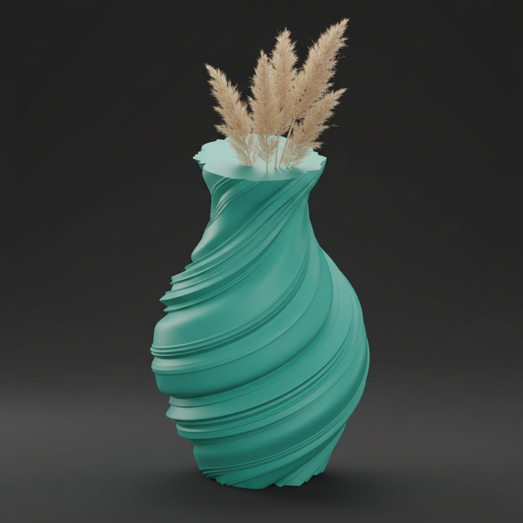 Vaso Lyrica - Sculpted Elegance - 230mm Verde — foto 15