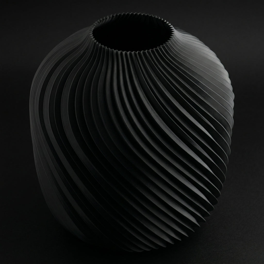 Vaso Voluta Design Curvo Preto — foto 54