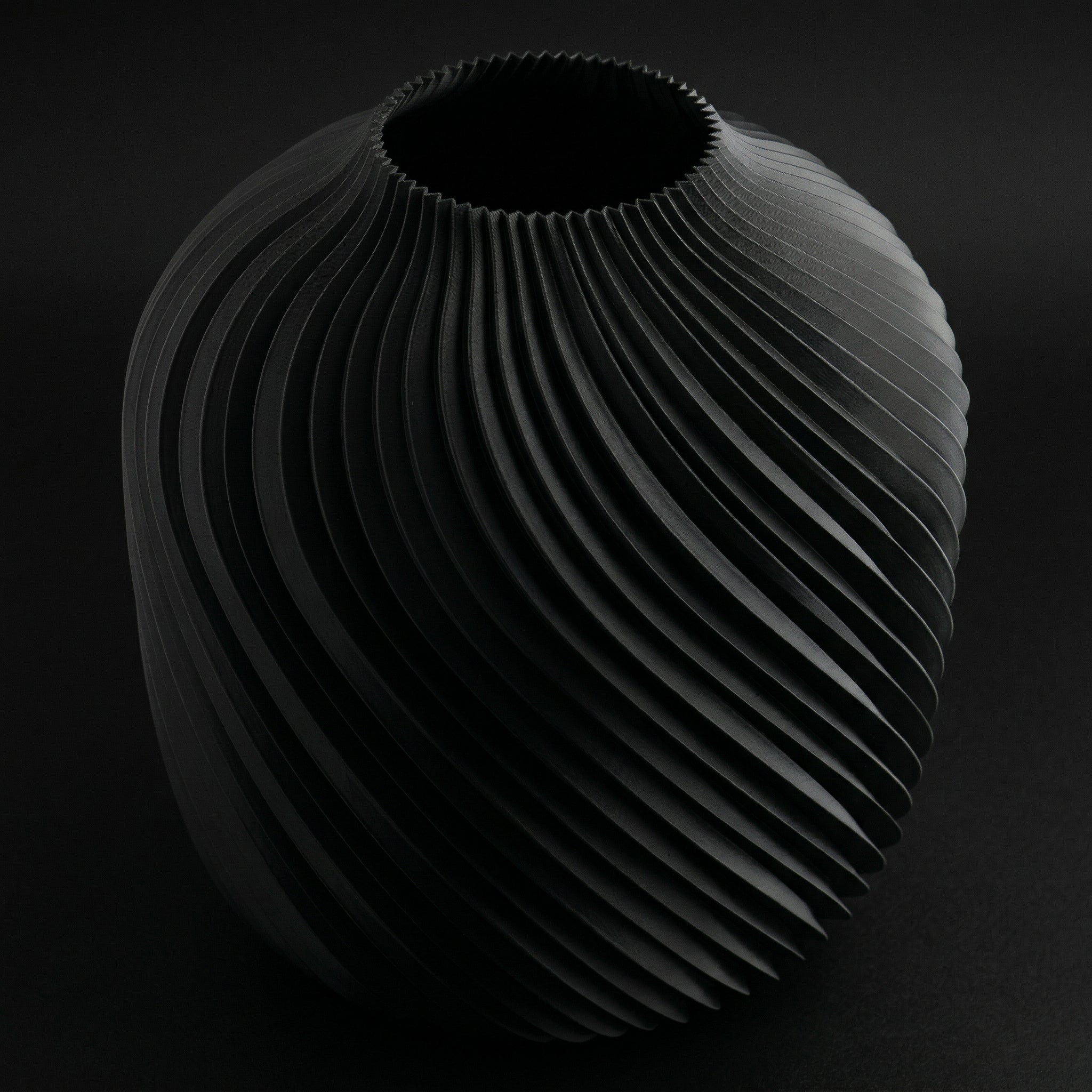 Vaso Voluta Design Curvo Preto — foto 54