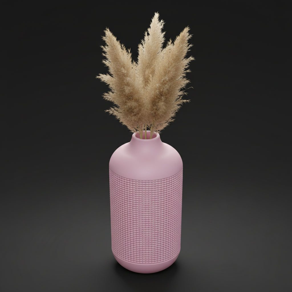Vaso Atlas - Monumental Texture - 250mm Rosa — foto 1