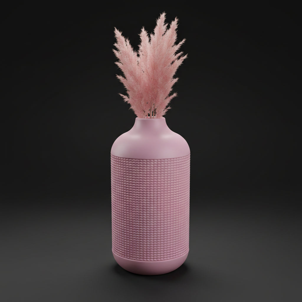 Vaso Atlas - Monumental Texture - 200mm Rosa — foto 1