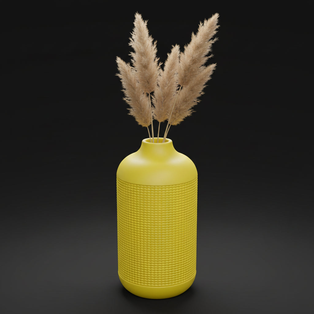 Vaso Atlas - Monumental Texture - 200mm Amarelo — foto 7