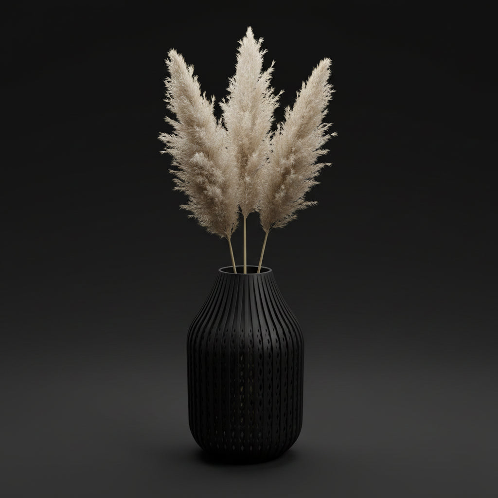 Vaso Karaf - Sculptural Presence - 200mm Preto — foto 19