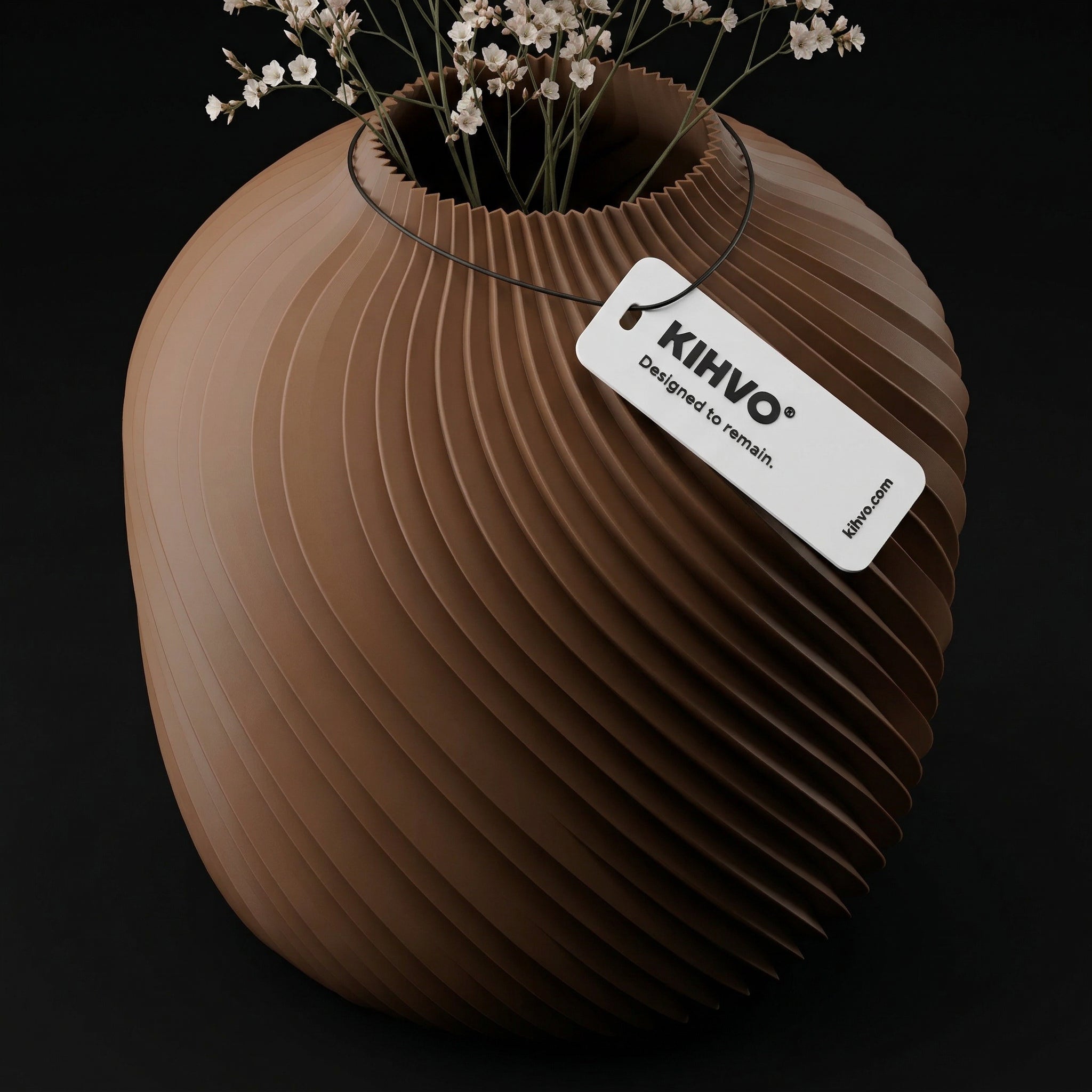 Vaso Voluta Design Curvo Marrom — foto 27