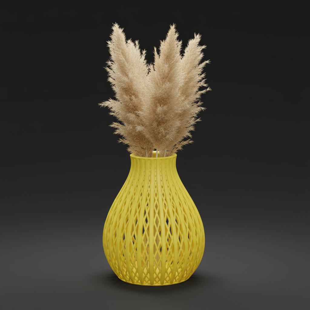 Vaso Apex - Timeless Texture - 120mm Amarelo — foto 3